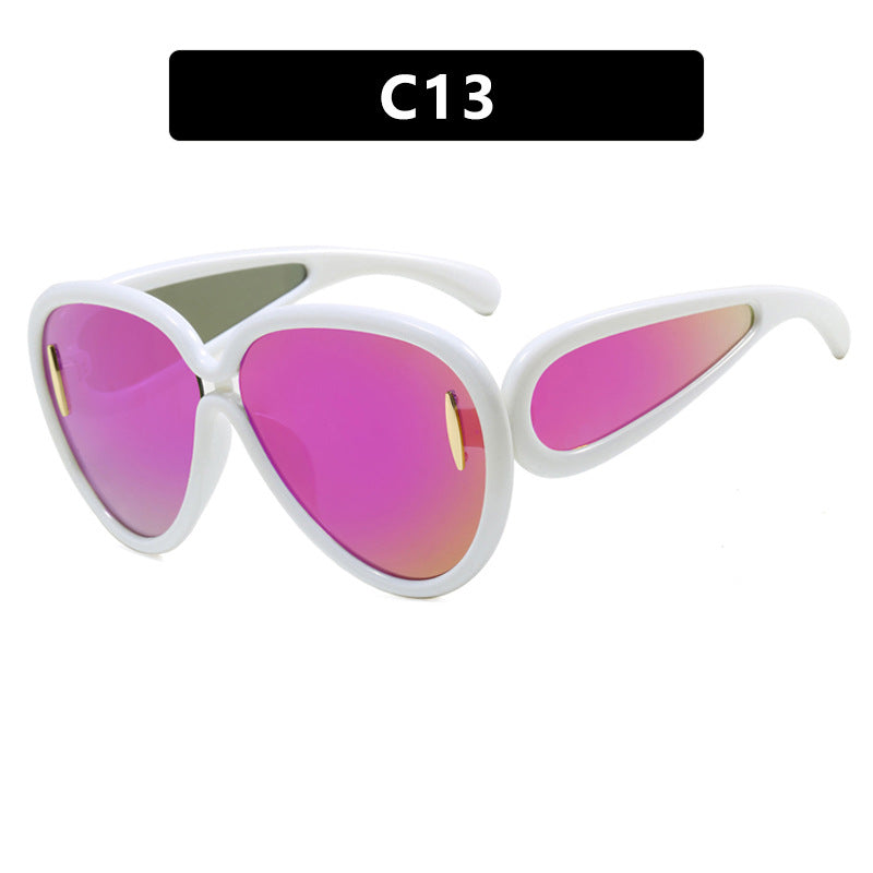 Damen extravagante Sonnenbrille im kreativen Design Brehn