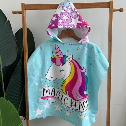 Kinder Haifisch-Design Kapuzenhandtuch Poncho Brehn