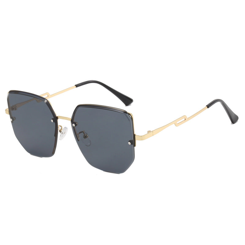 Damen geometrische Designer-Sonnenbrille mit verspiegelten Gläsern Brehn