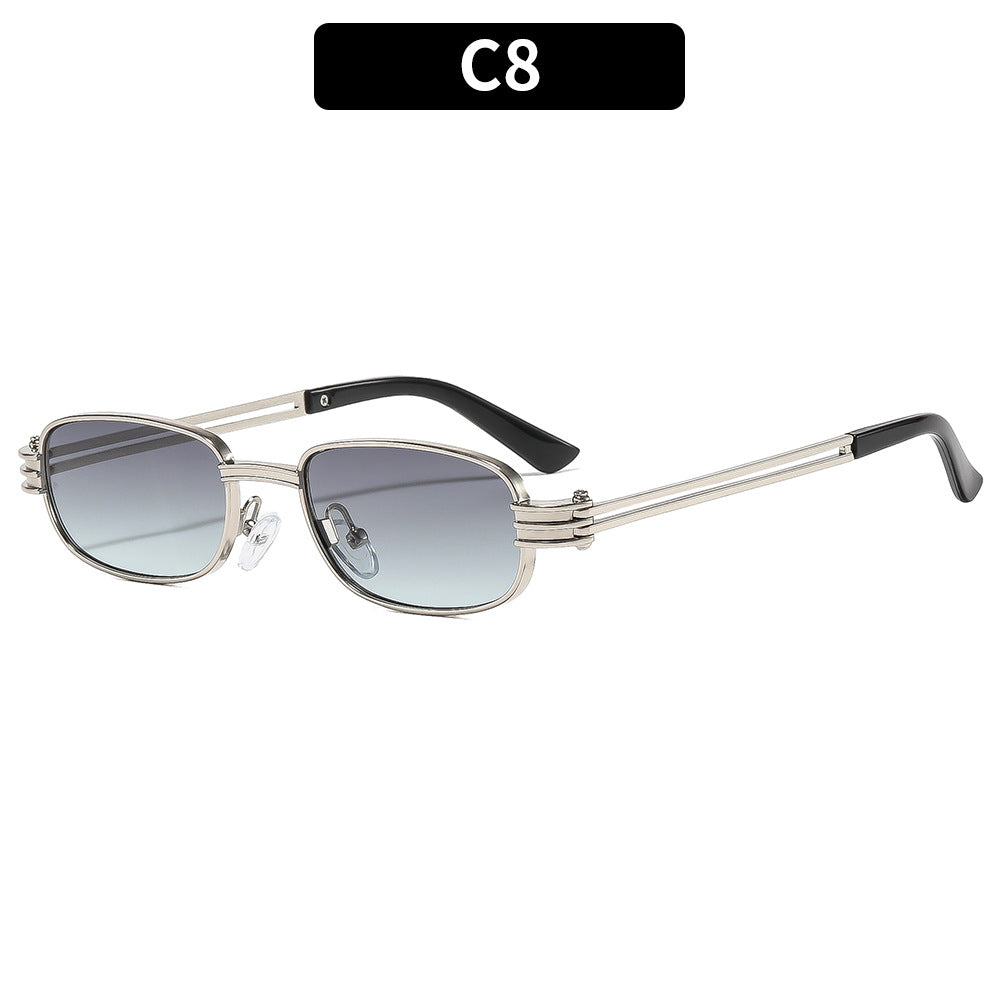 Upscale rechteckige Rahmen Sonnenbrille