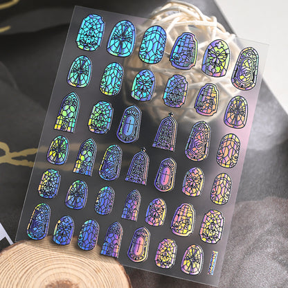 Künstlerische Nagelkunst Aufkleber