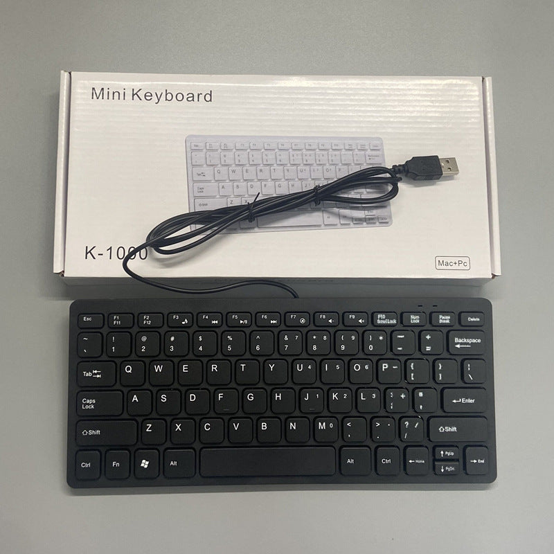 Kompakte USB kabelgebundene Tastatur Brehn