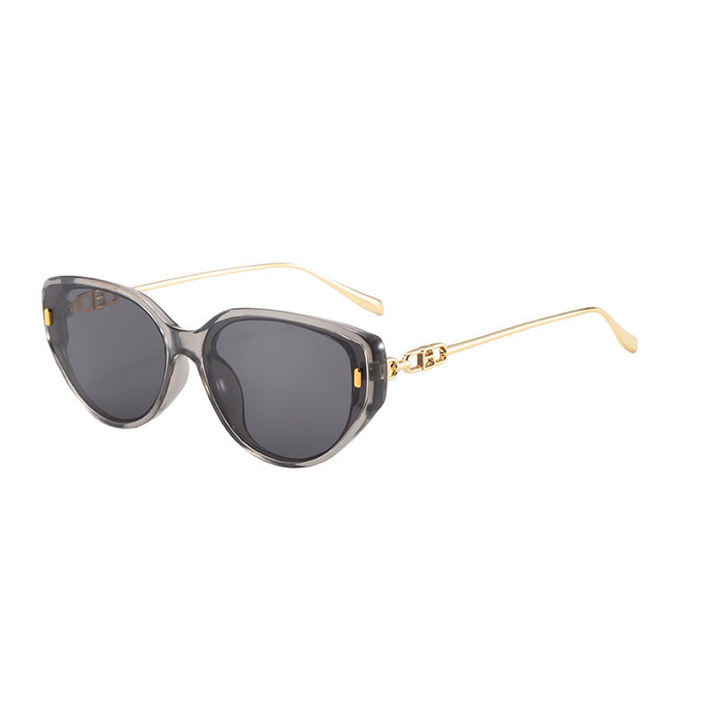 Damen Designer-Sonnenbrille mit filigranem Metallrahmen und außergewöhnlichem Cat-Eye-Design Brehn