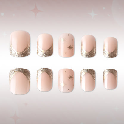 Luxuriöses, mit Sternen verziertes Nagelkunst-Set Brehn