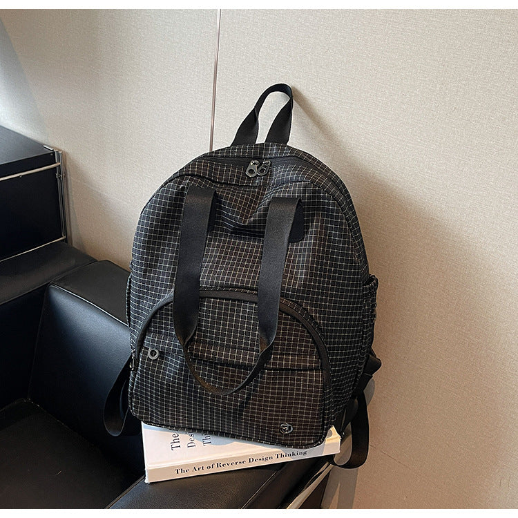 Vielseitiger Karomuster-Rucksack Brehn