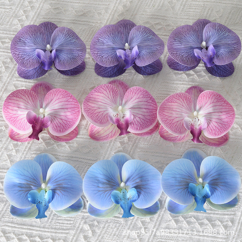 Elegante Stoff Orchideen Haarklammer