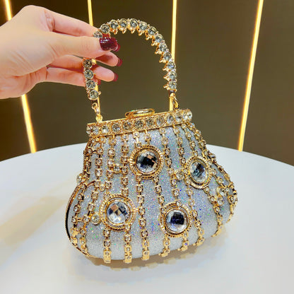 Vintage-inspirierte Strass Abendhandtasche