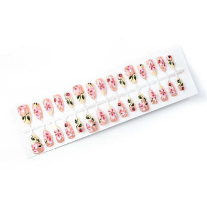Künstlerisches Floral Press-On Nagelset Brehn 1790636612
