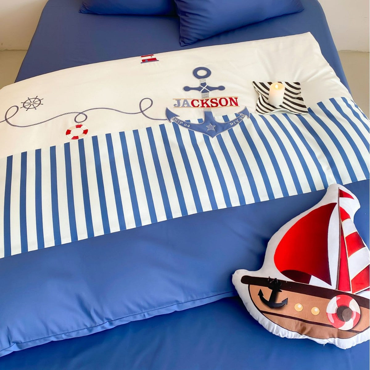 Maritimes Kinderbettwäsche-Set