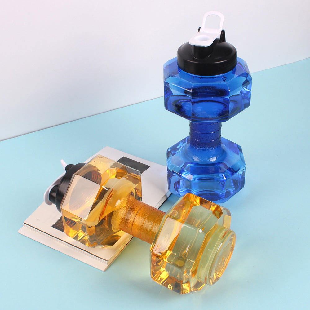 Unisex Fitness Wasserflasche in origineller Hantel-Form Brehn