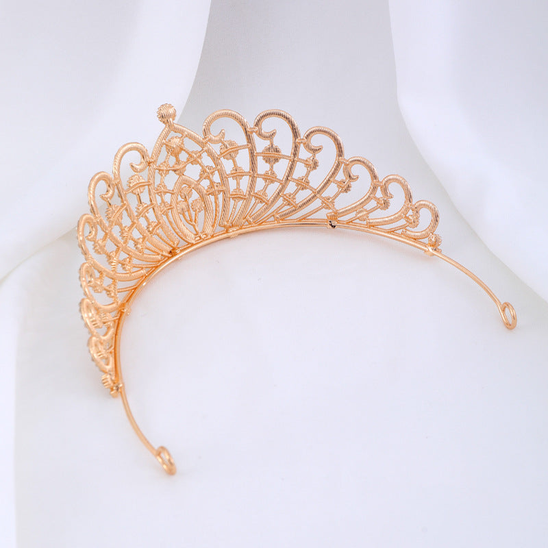 Damen Elegante Strass-Tiara mit floralen Details Brehn