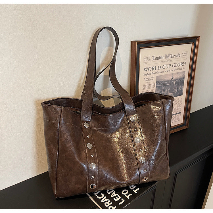 Hochwertige Vintage-Ledertasche Brehn
