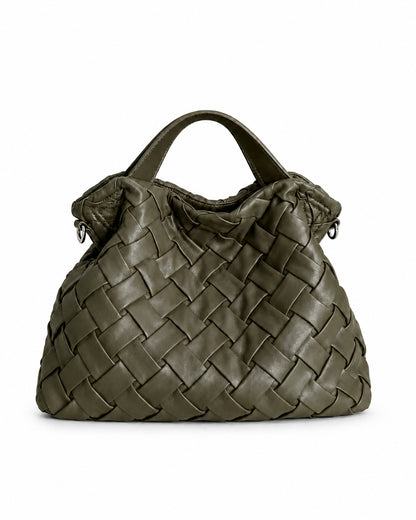 Handgefertigte Geflochtene Leder Hobo Tasche