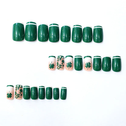 Festliche Shamrock-Nagelkunstverlängerungen Brehn