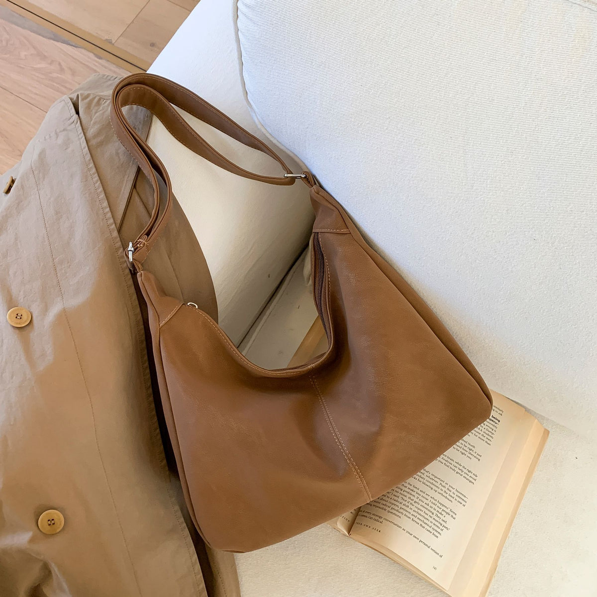 Elegante Leder Hobo Tasche