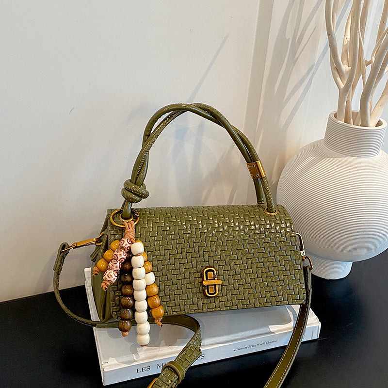 Gepäckte Leder-Handtasche