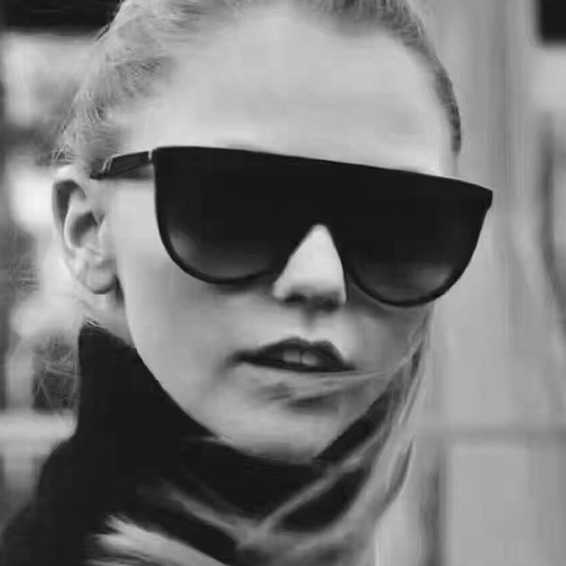 Damen trendige Oversized-Sonnenbrille mit stylischem transparenten Rahmen Brehn