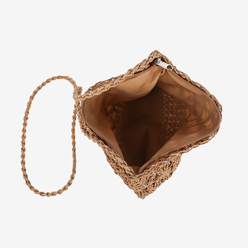 Damen Handgeknüpfte Umhängetasche mit floralem Design Brehn