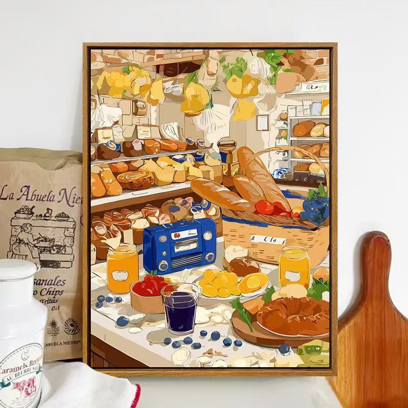 Bäckerei-Themen Illustrierte Wandkunst Brehn