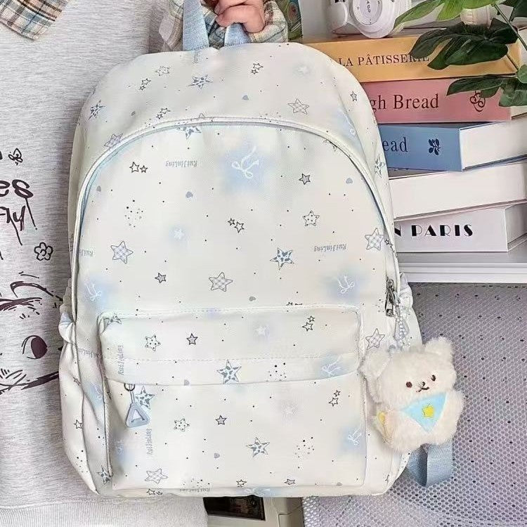 Schulrucksack mit Verspieltem Sternedesign und Mehreren Fächern Brehn