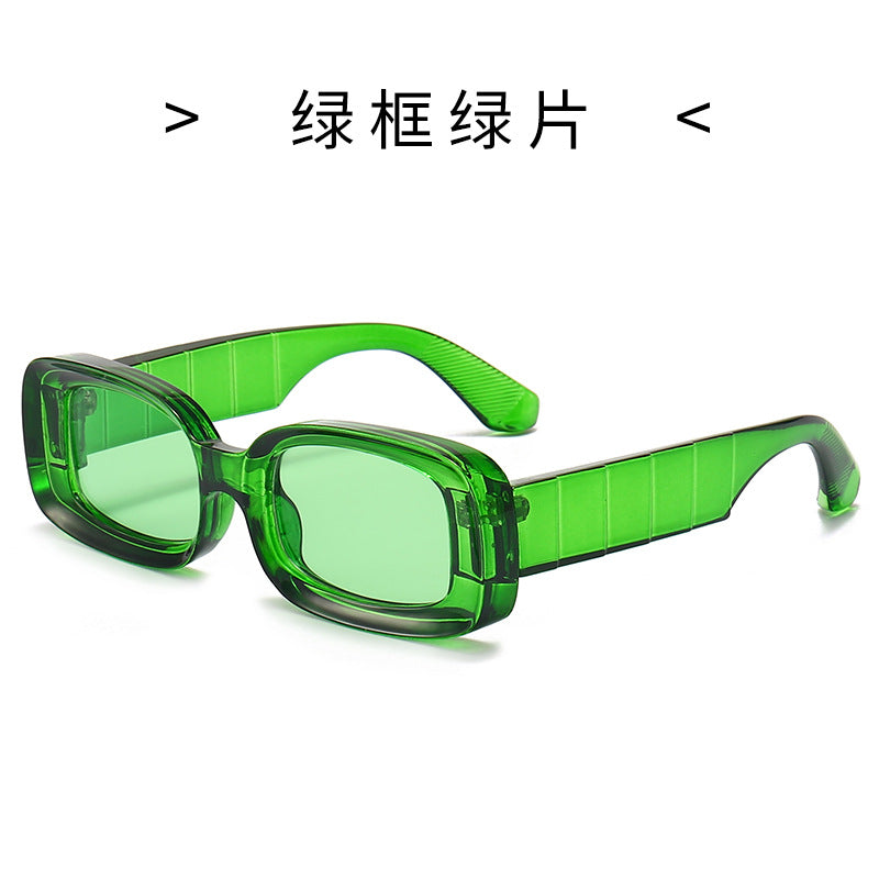 Damen Quadratische Sonnenbrille mit transparentem Rahmen Brehn