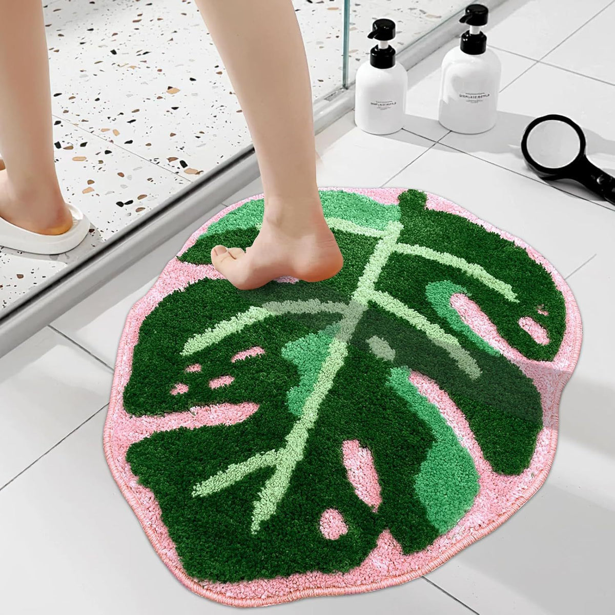 Monstera-Blatt-förmiger Teppich Brehn