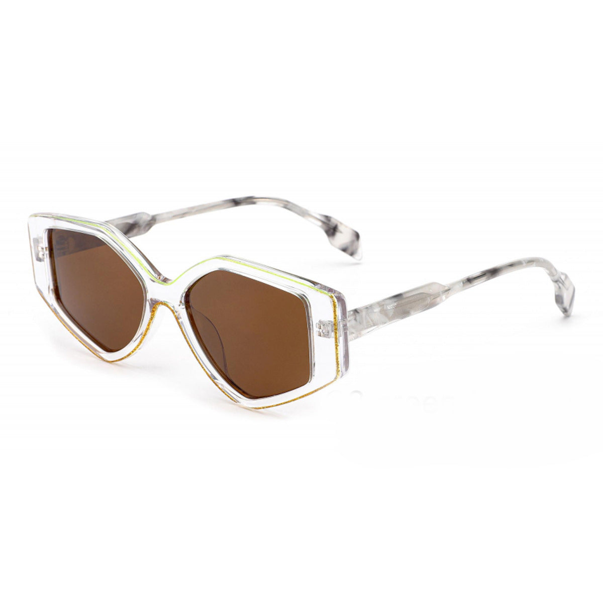Damen modische Sonnenbrille mit einzigartigem geschnittenem Design und UV-Schutz Brehn