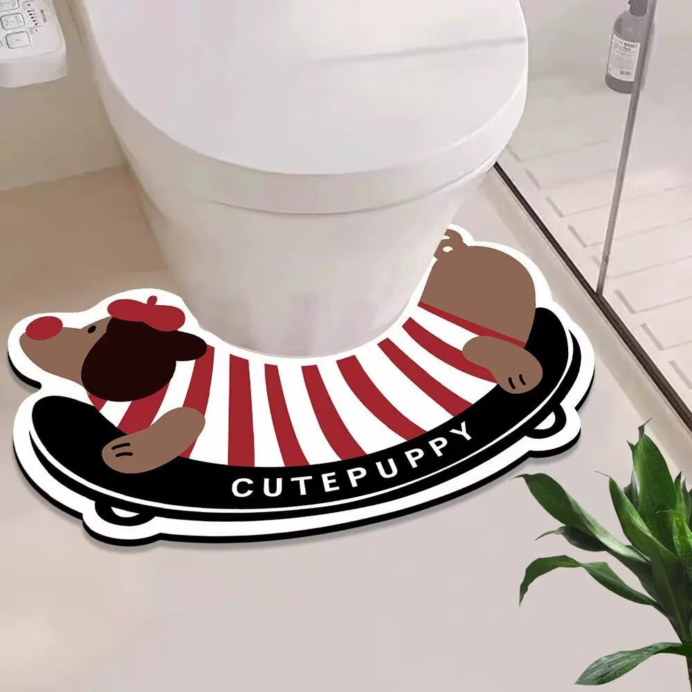 Niedliche hunde-themed Badematte