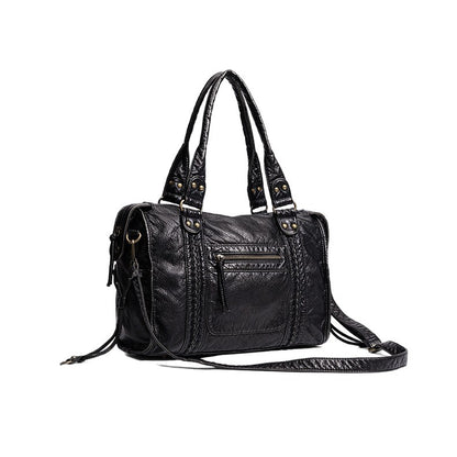 Distressed Leder Satchel Tasche Brehn