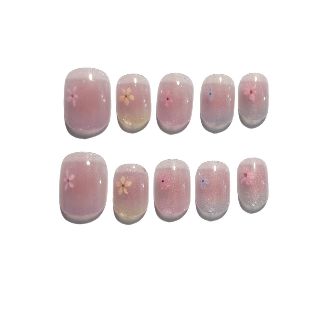 Blumenmotiv Nagelkunst Set Brehn