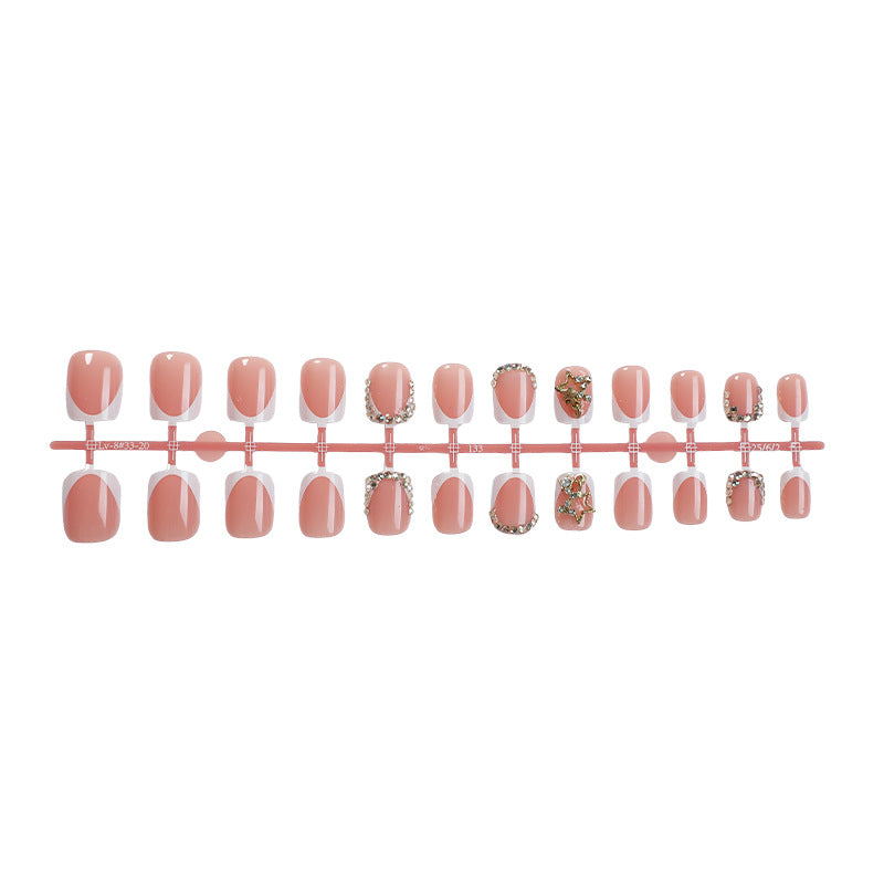 Premium floral verziertes Press-On-Nagelset Brehn