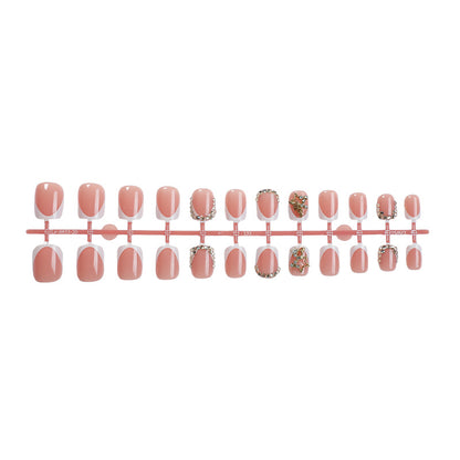 Premium floral verziertes Press-On-Nagelset Brehn