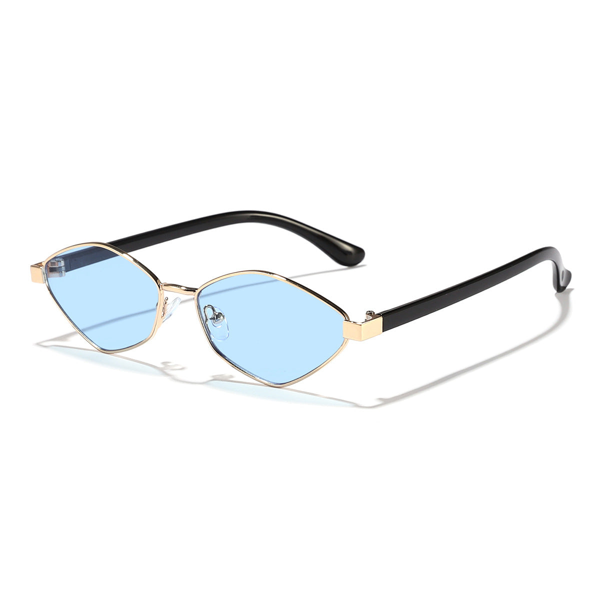 Damen Katzenaugen Sonnenbrille mit braunen Gläsern und elegantem Metallrahmen Brehn
