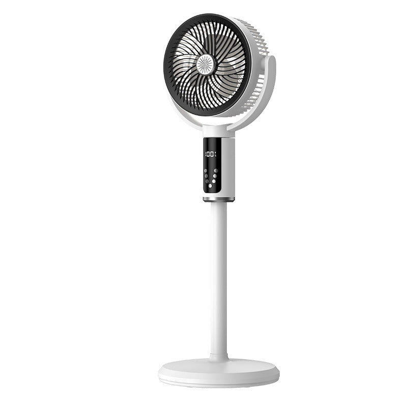 Unisex nan höhenverstellbarer oszillierender wiederaufladbarer Standventilator mit digitalem LED-Display Fernbedienung und Aromatherapie Brehn