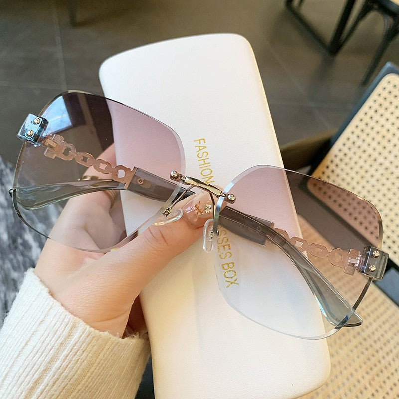 Stylische Übergroße Schild Sonnenbrille