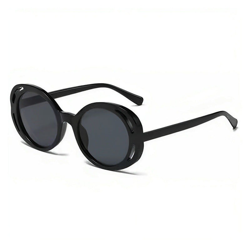 Damen Ovalförmige Designer-Sonnenbrille mit klassischem Detail Brehn