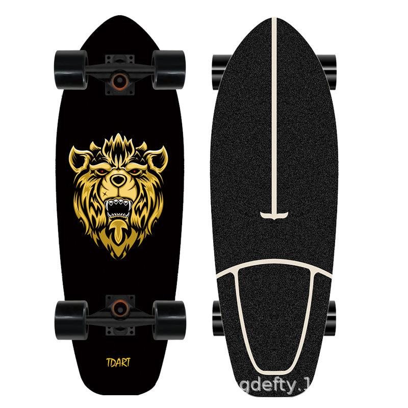 Künstlerisches Löwen Design Skateboard Brehn