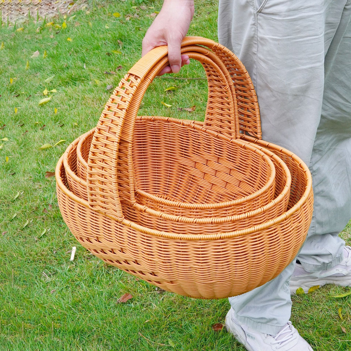 Großer Geflochtener Garten Picknickkorb Brehn