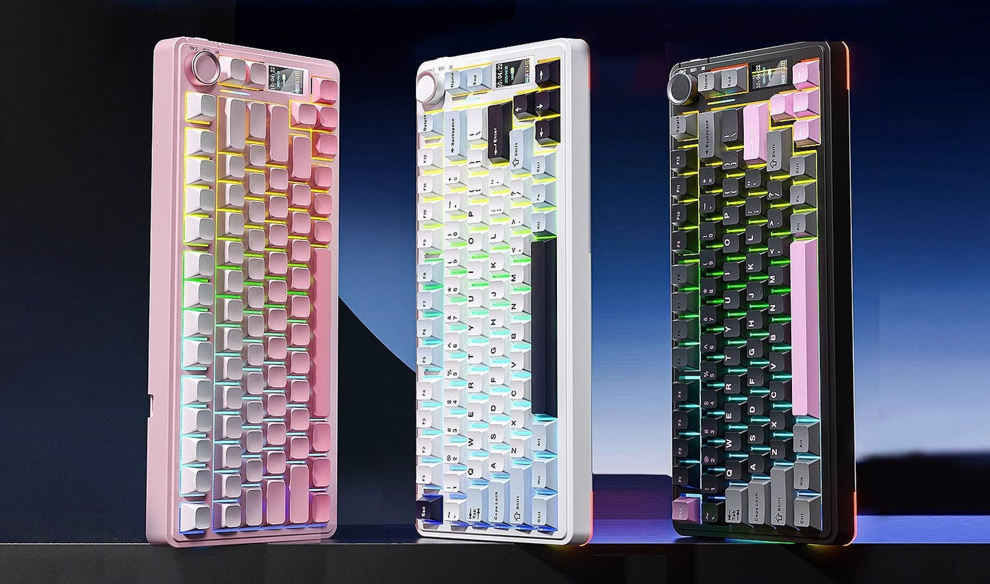 Drahtlose mechanische Tastatur mit anpassbarer RGB-Hintergrundbeleuchtung Brehn