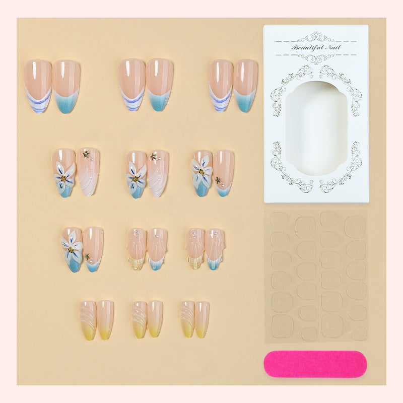 Premium Floral Art Press-On Nail Set Brehn
