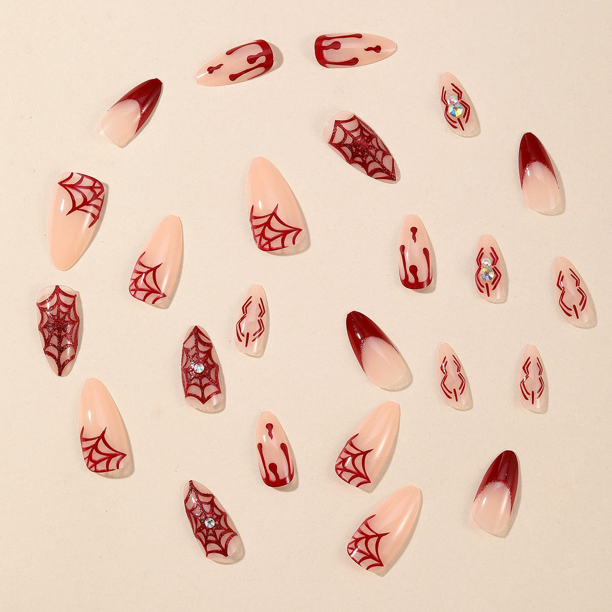 Gothic Horror-Themen Stiletto Nagelkunst Verlängerungen Brehn