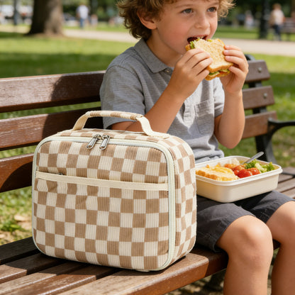 Erdbeerdruck isolierte Lunch-Tasche