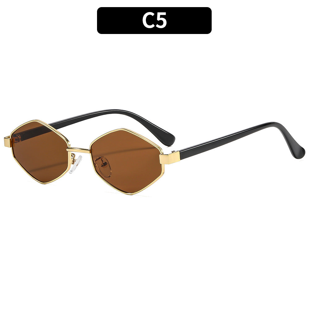 Sechseckige Rahmen Sonnenbrille
