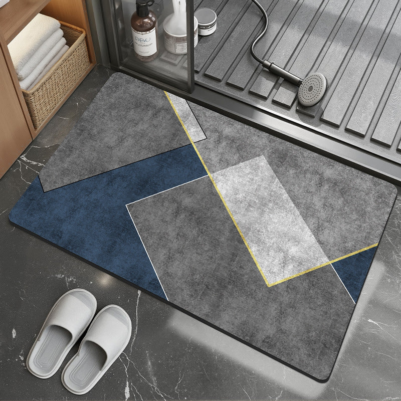 Stylische abstrakte Badematte Brehn
