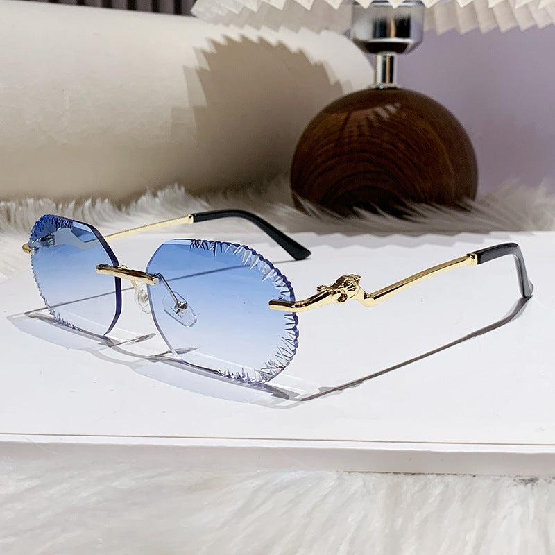 Damen extravagante Sonnenbrille mit blumenförmigem Design und hochwertigem UV-Schutz Brehn