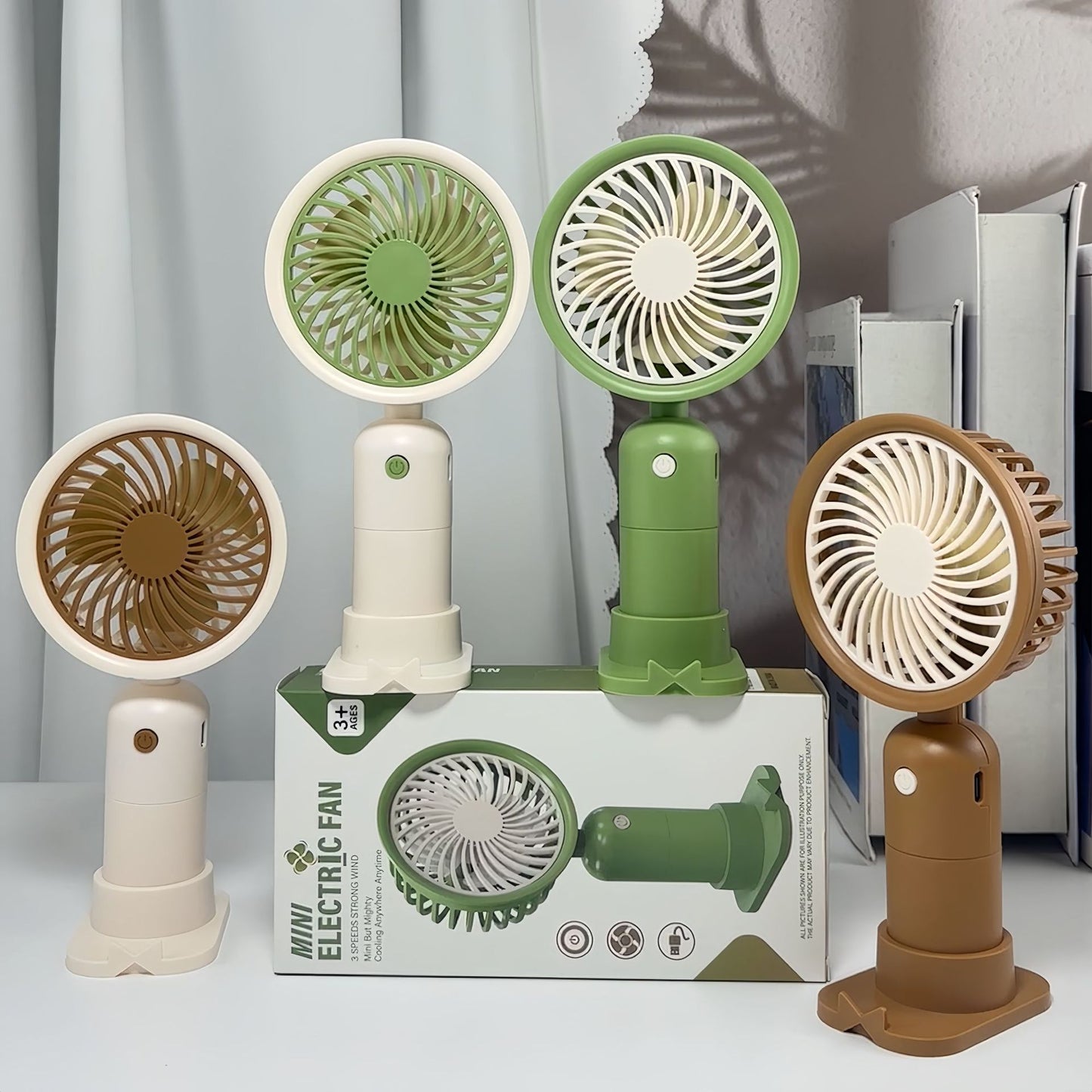 Damen Tragbarer Tischventilator mit ergonomischem Design und verstellbarer Neigungsfunktion Brehn