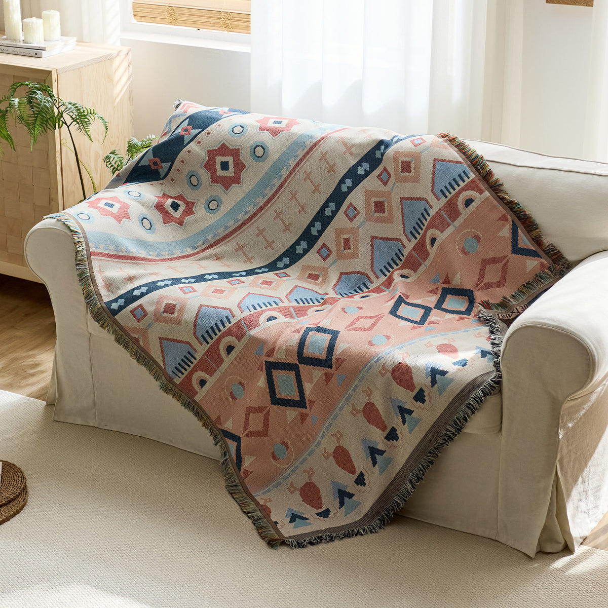Künstlerische Jacquard-Wurfdecke
