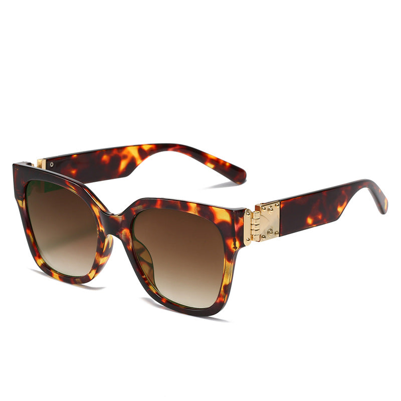 Damen edle Oversized Sonnenbrille mit luxuriösem Metall-Akzent Brehn
