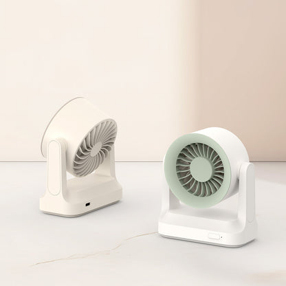 Unisex nan kompakter wiederaufladbarer Tischventilator mit schwenkbarer Turbinen-Luftführung Brehn