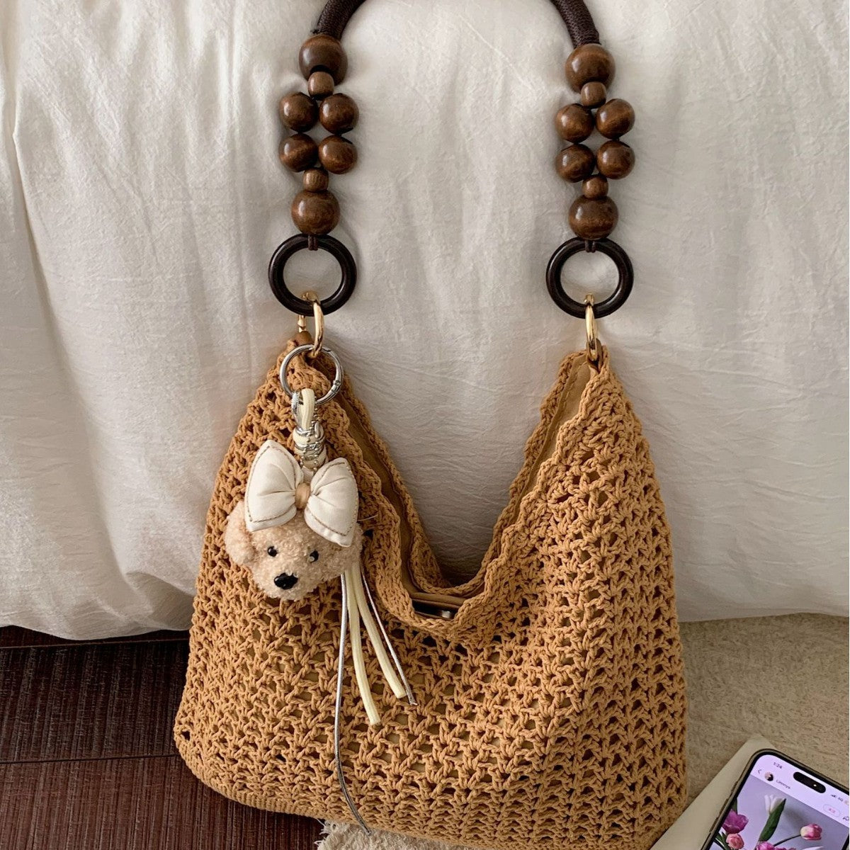Handgefertigte Stricktasche Brehn